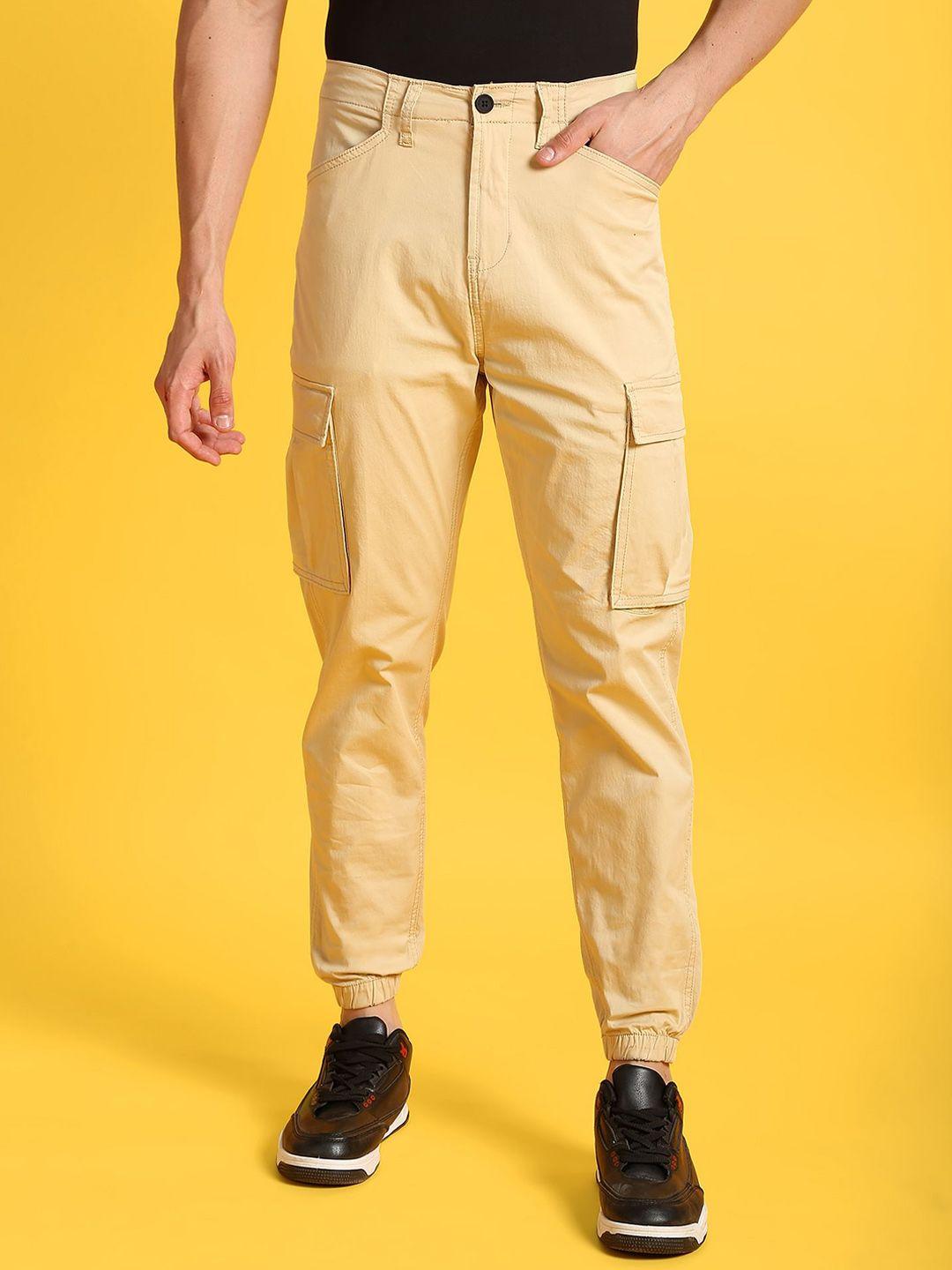 flying machine men mid-rise joggers trousers