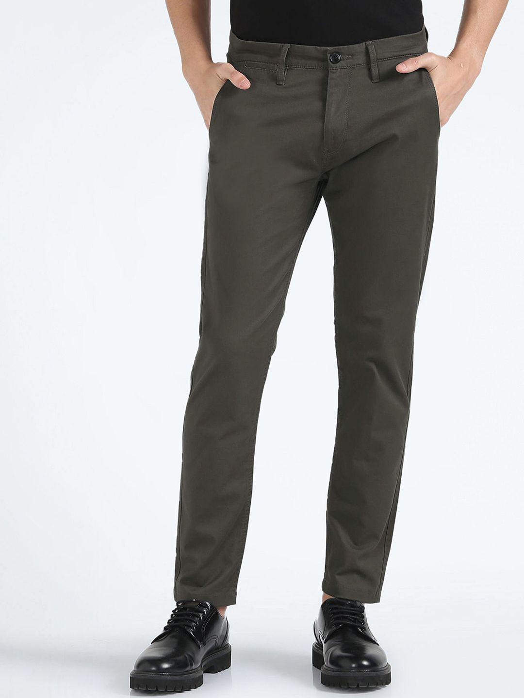 flying machine men mid rise straight fit chinos trousers