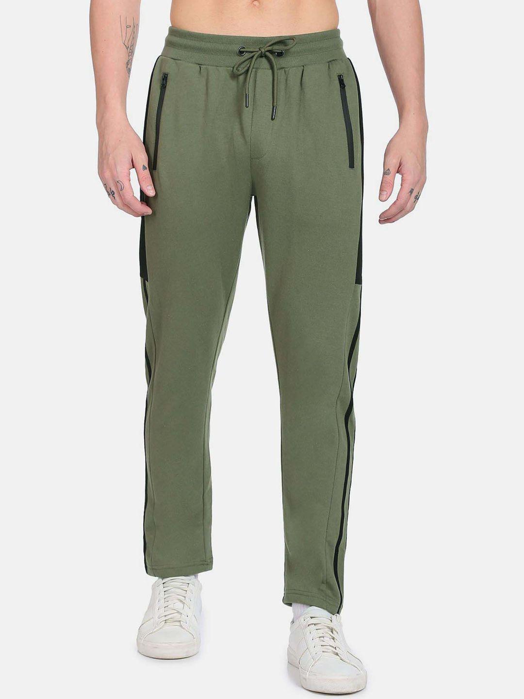 flying machine men mid-rise straight-fit track pants