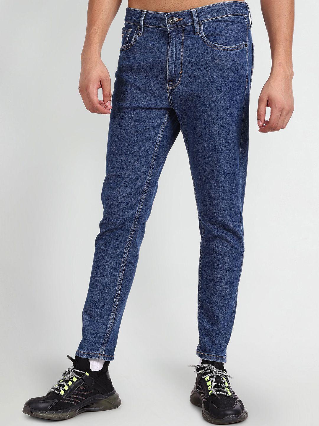 flying machine men mid-rise tapered fit stretchable jeans