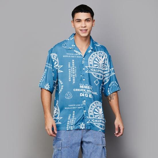 flying machine men printed regular fit casual shirt