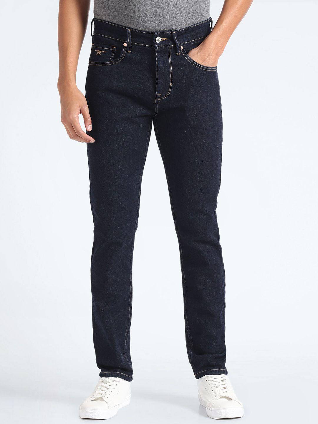flying machine men tapered fit mid-rise cotton jeans