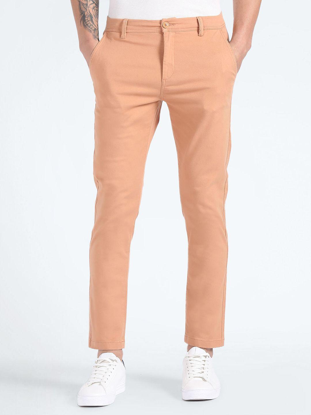 flying machine men tapered fit mid-rise trousers