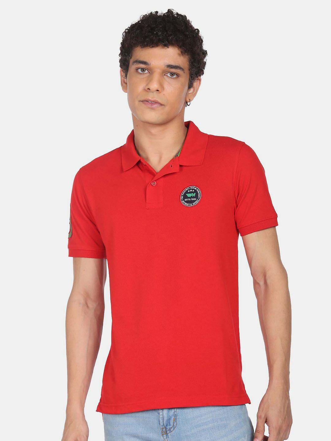 flying machine polo collar short sleeves casual t-shirt