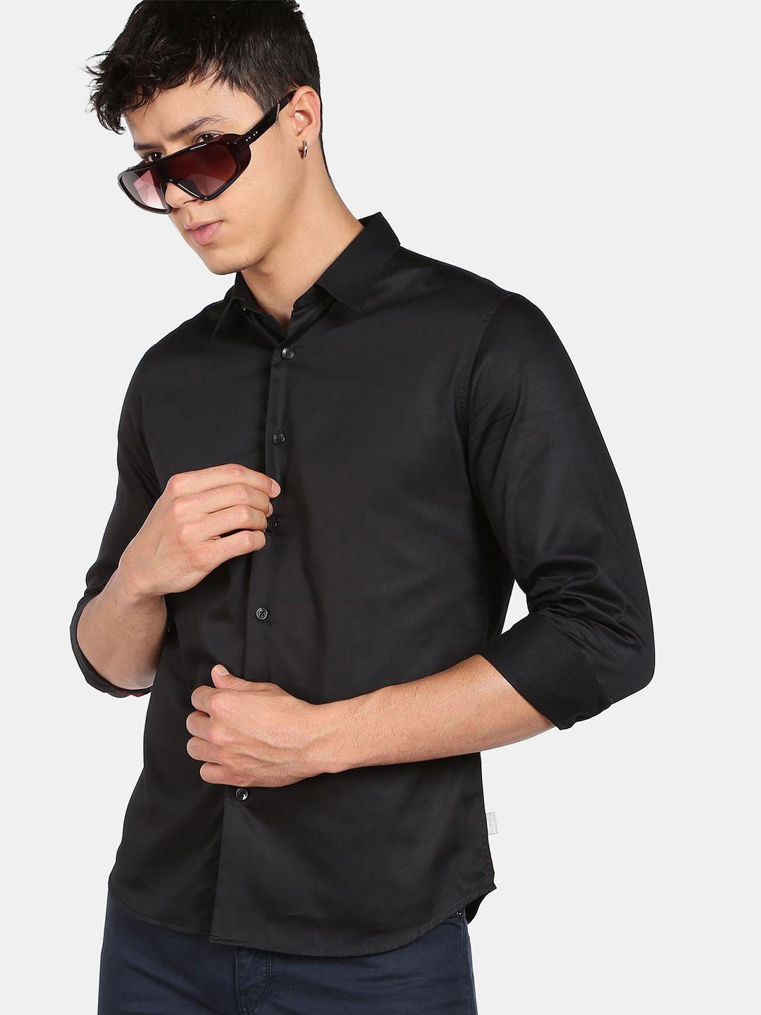 flying machine sateen slim fit casual shirt