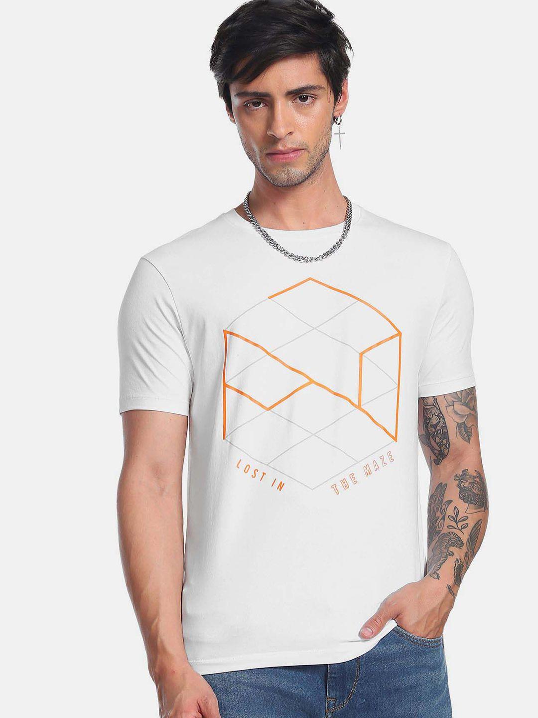 flying machine slim fit graphic print t-shirt