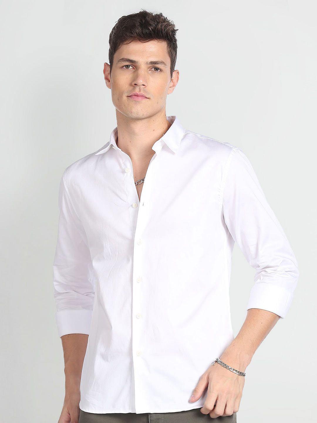 flying machine spread collar pure cotton casual shirt