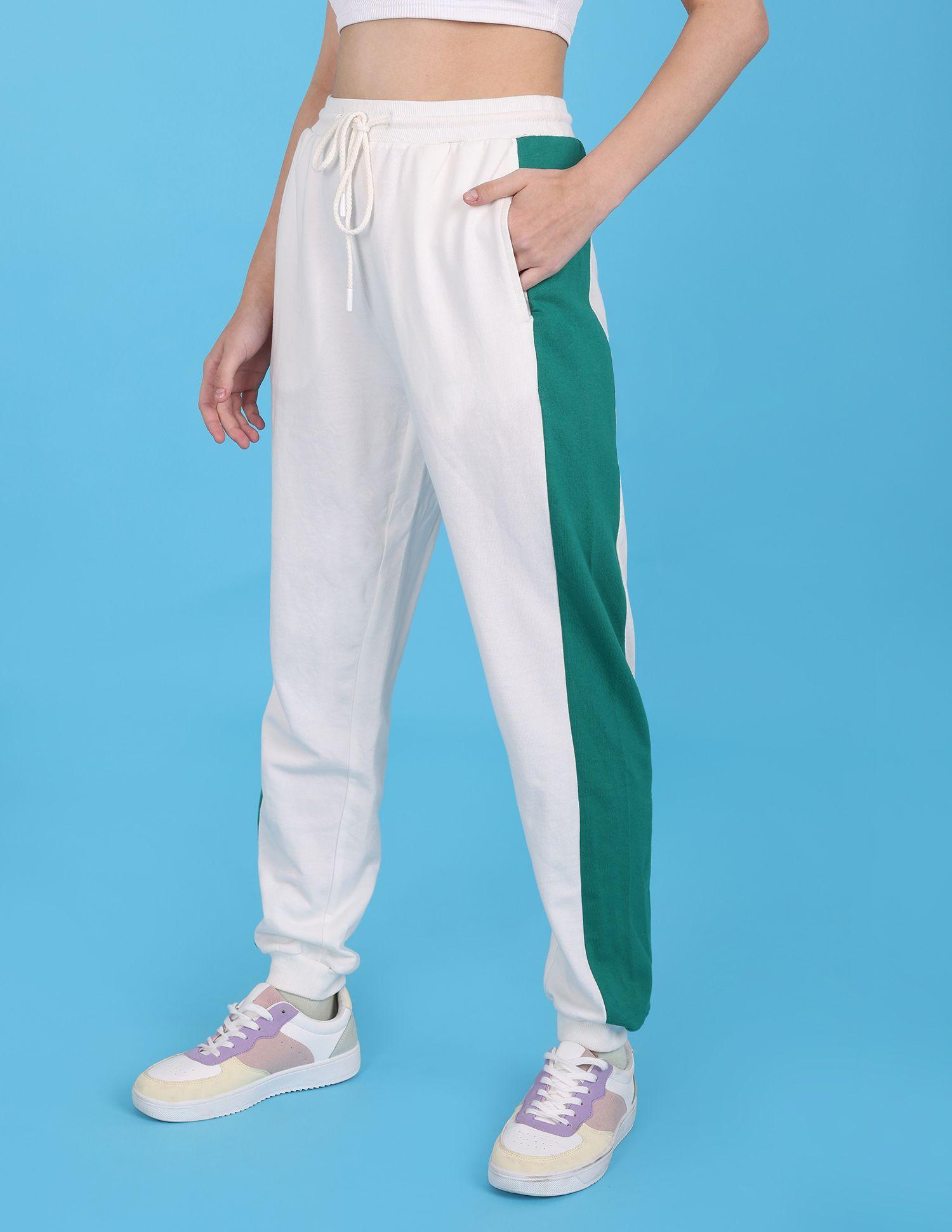 flying machine women solid pure cotton track pants