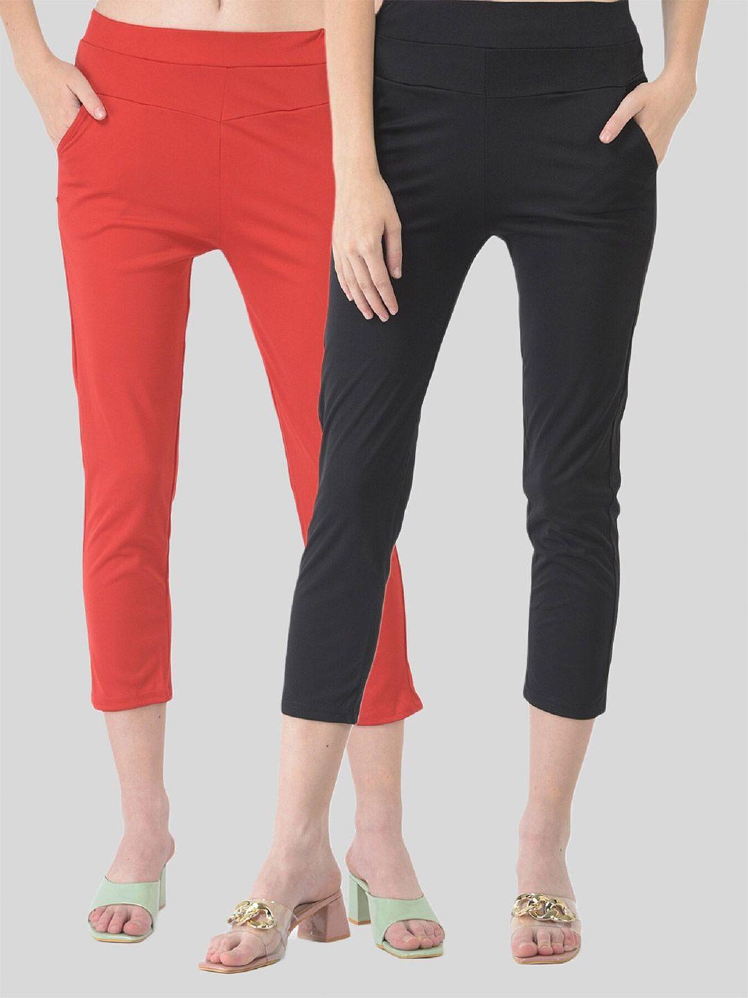 fnocks women pack of 2 cropped jeggings