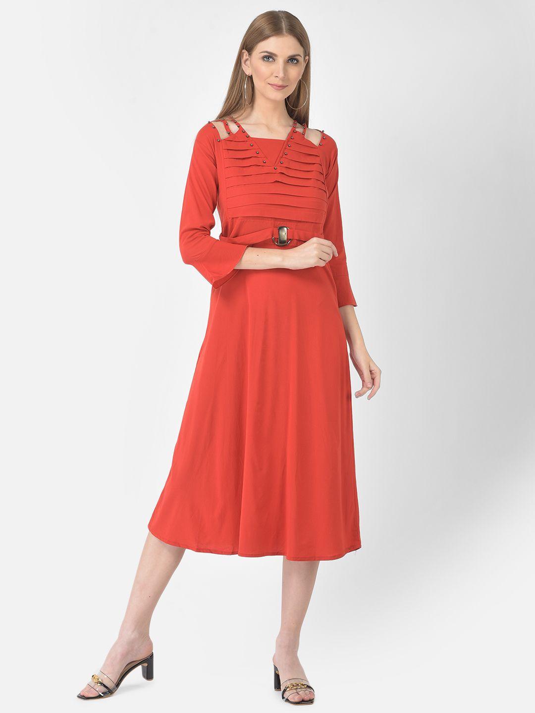 fnocks cotton a-line dress