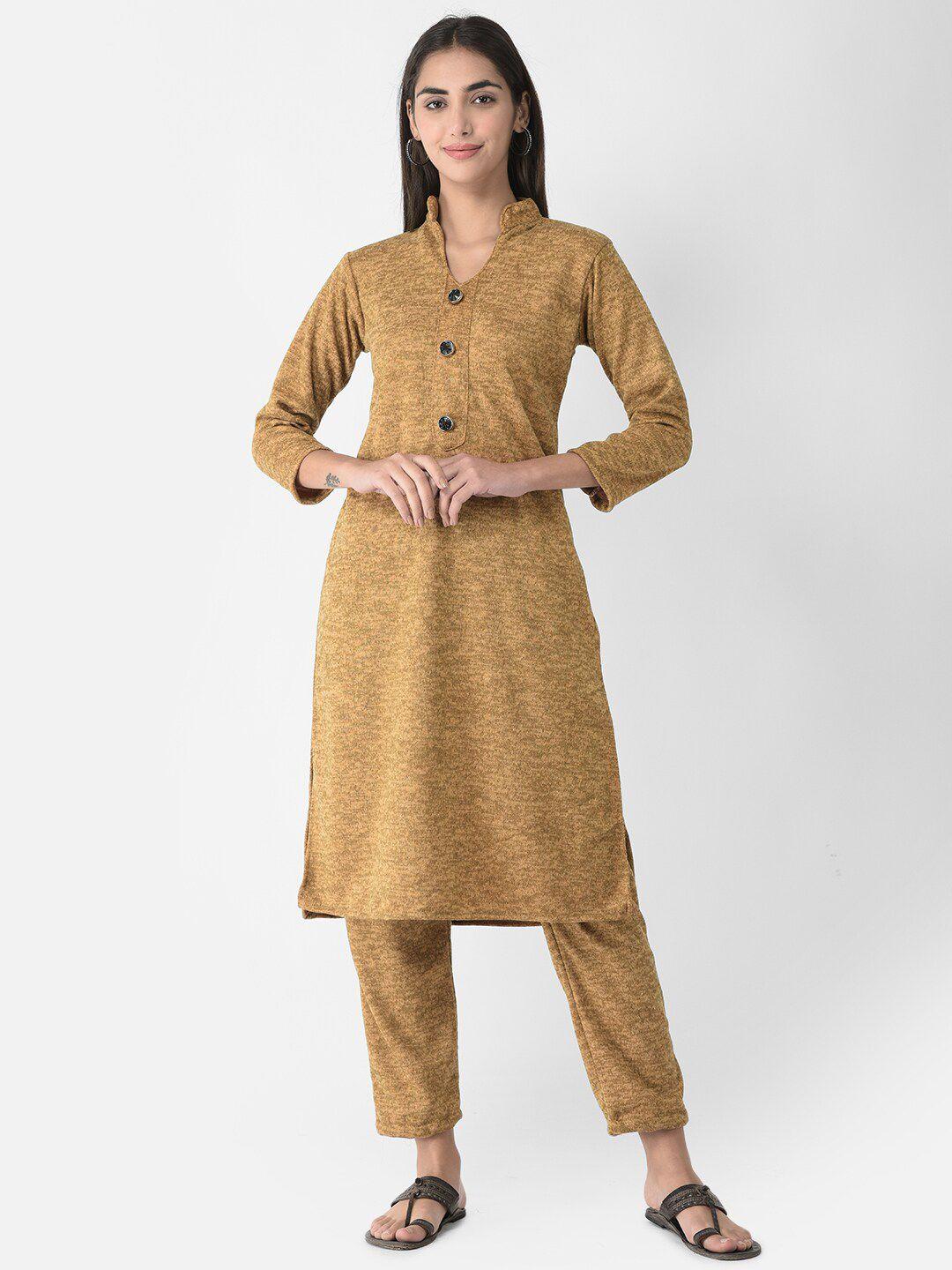 fnocks self design kurta with pure wool trousers