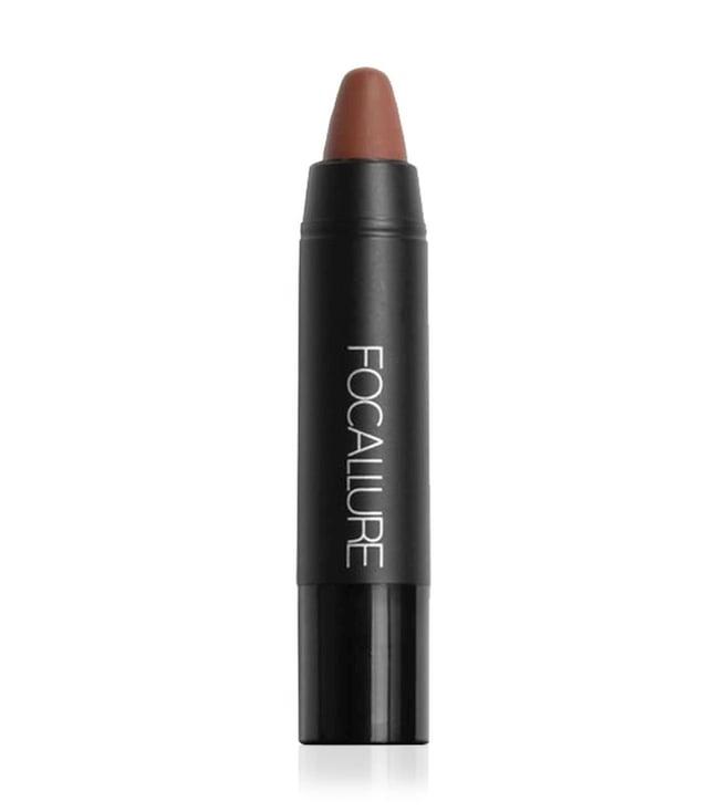 focallure matte lips crayon lipstick 9 rose taupe - 6 gm