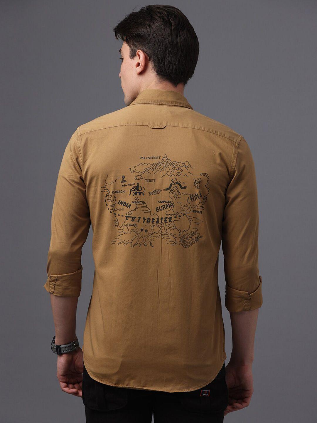 foga graphic printed pure cotton casual shirt