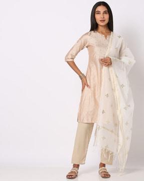 foil print dupatta