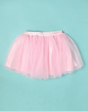 foil print flared skirt