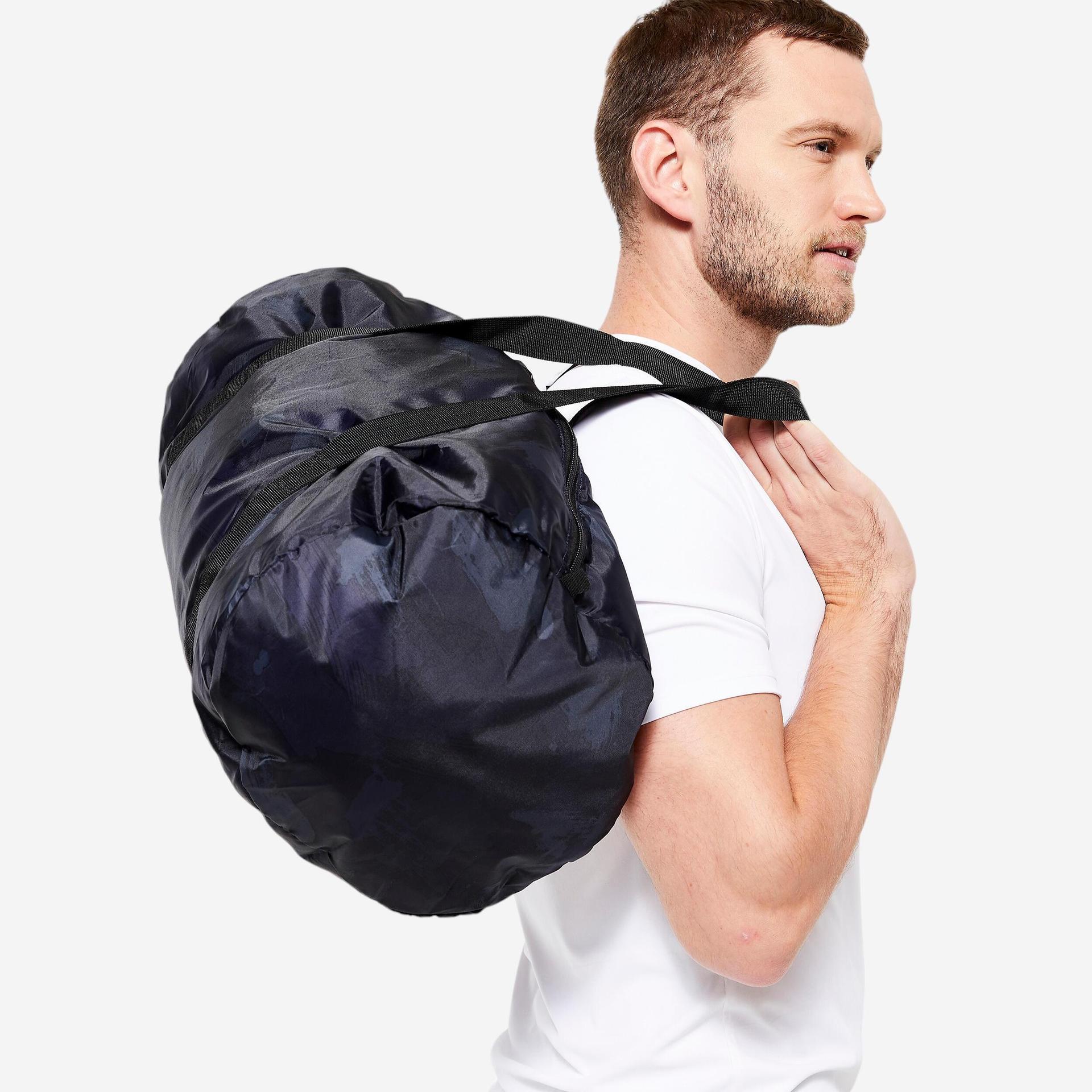 fold-down fitness bag 30 l - navy blue