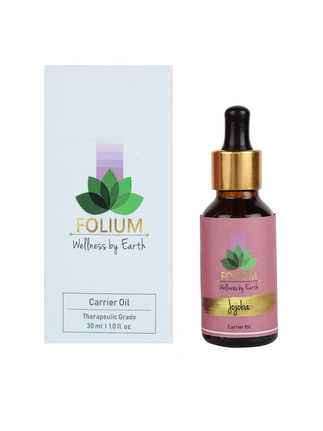 folium therapeutic grade jojoba carrier oil for hair & skin - 30 ml