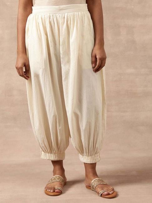 folksong by w off-white cotton salwar