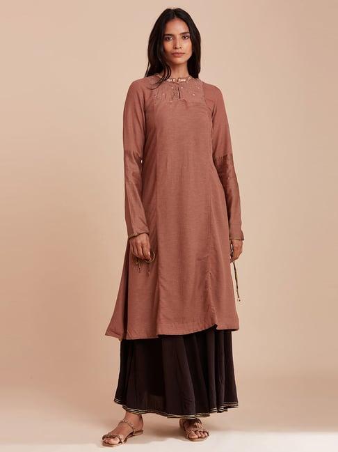 folksong by w brown regular fit a line kurta