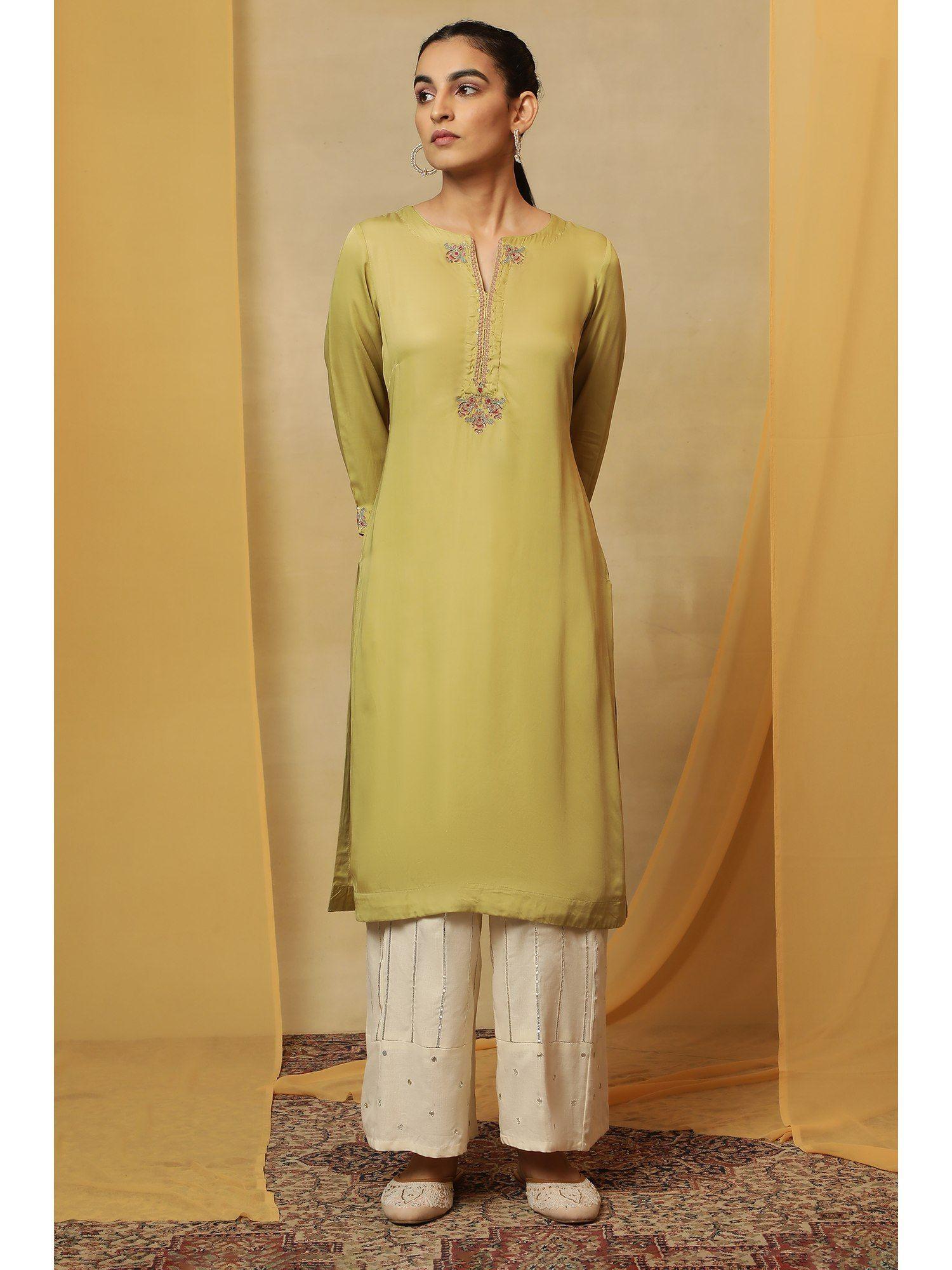 folksong by w solid kurta