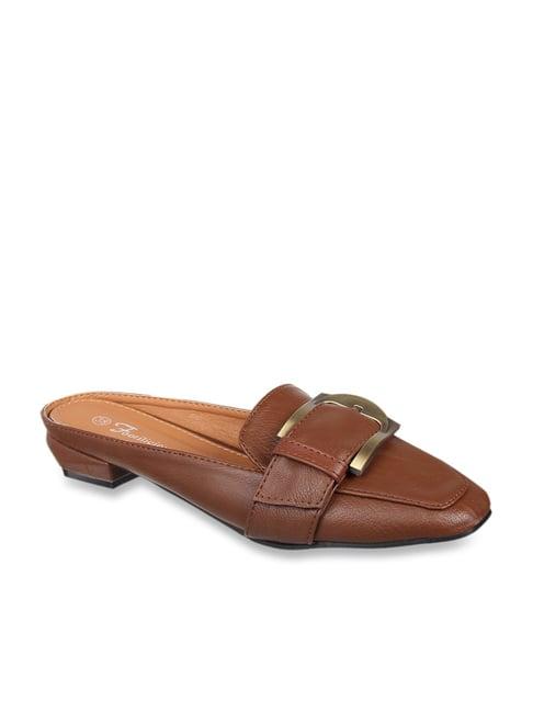 footilicious brown mule shoes