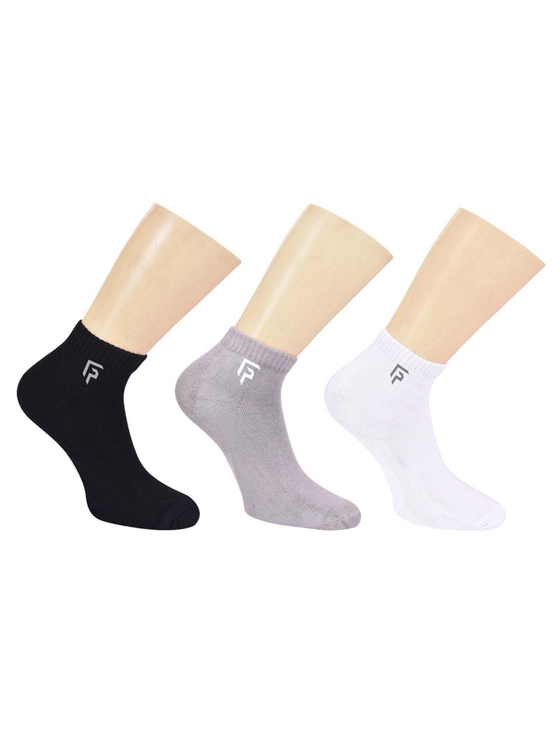 footprints  unisex pack of 5 solid ankle-length socks