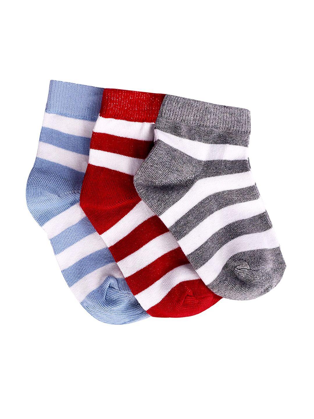 footprints boys set of 3 multocolour organic cotton & bamboo socks