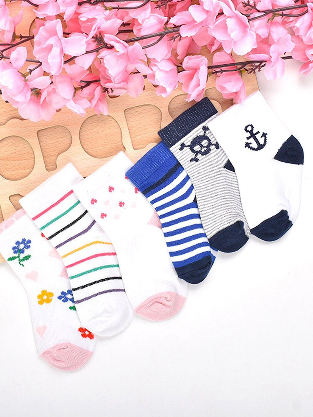 footprints kids pack of 6 organic cotton ankle length socks