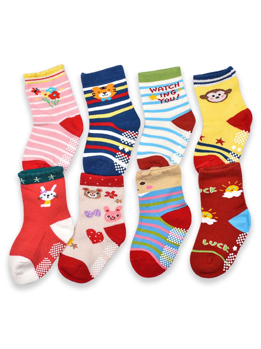 footprints kids pack of 8 organic cotton ankle-length socks