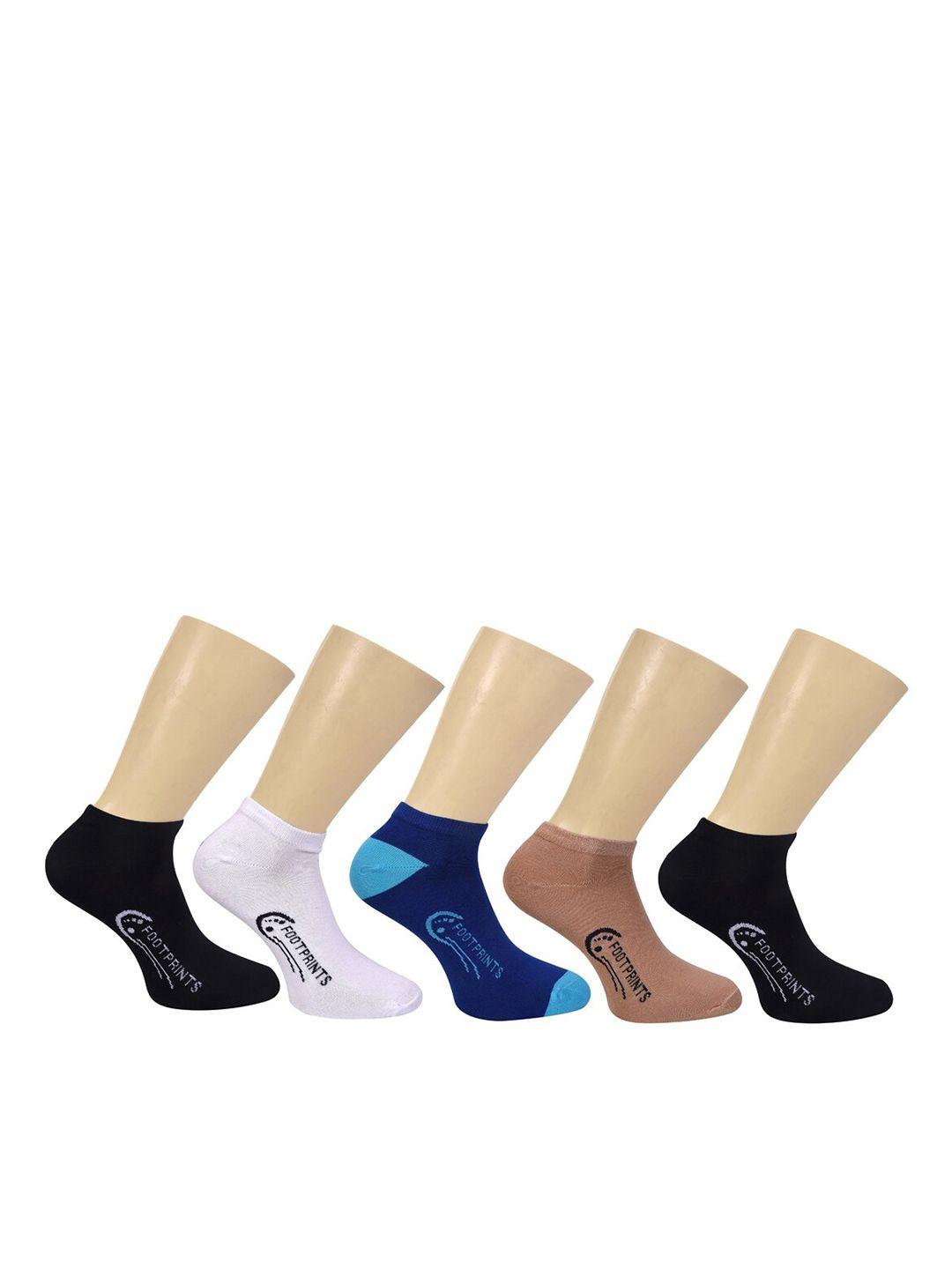 footprints pack of 5 odour free ankle-length organic cotton socks