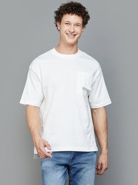 forca by lifestyle white regular fit crew t-shirt