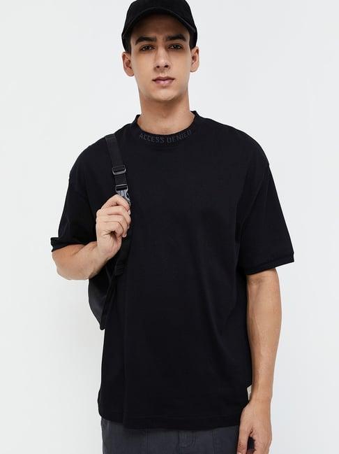 forca black cotton regular fit t-shirt