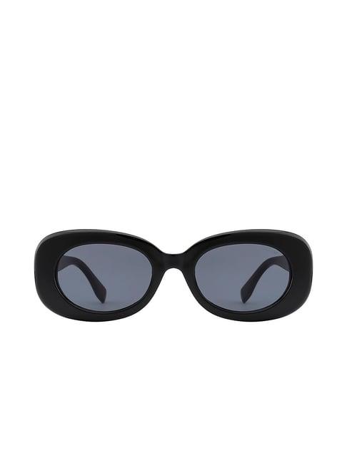 forca by lifestyle black oval sunglasses for women