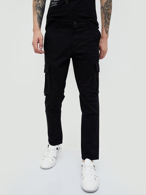 forca by lifestyle black regular fit cargos