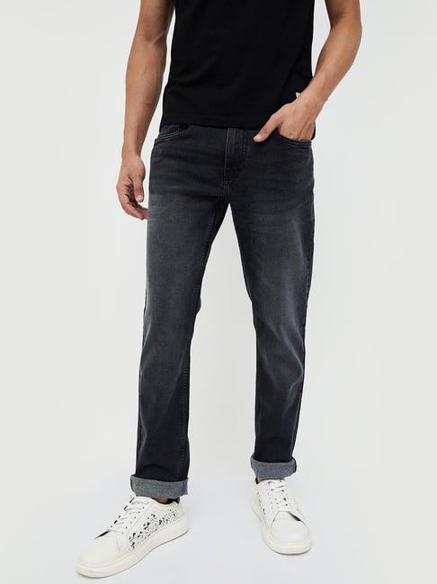 forca by lifestyle black slim tapered fit jeans