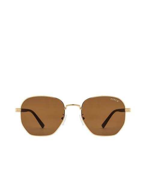 forca by lifestyle brown geometric sunglasses for men