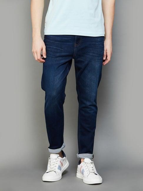 forca by lifestyle dark blue regular fit jeans