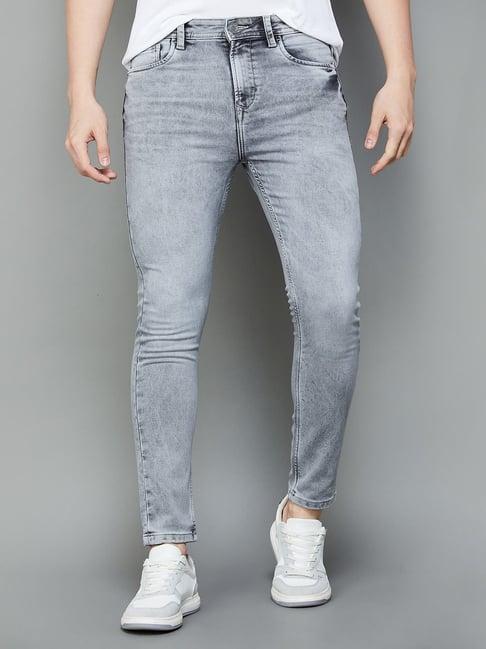 forca by lifestyle grey regular fit jeans