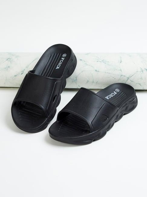 forca by lifestyle men's black slides