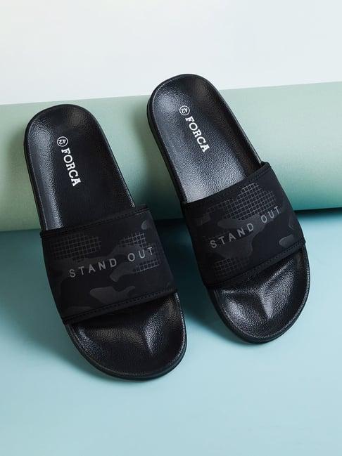 forca by lifestyle men's black slides