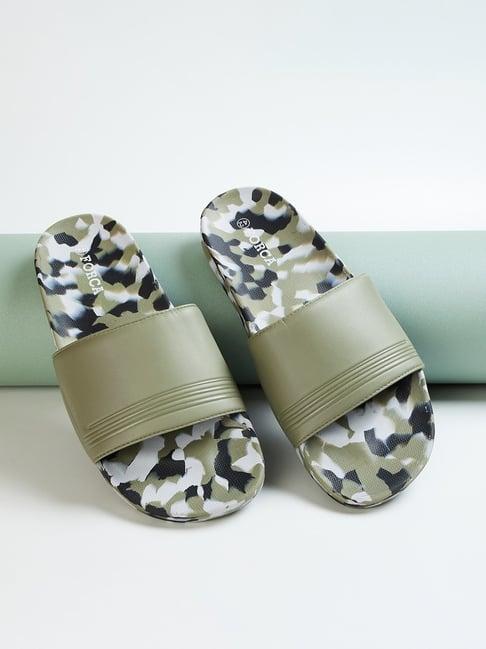 forca by lifestyle men's olive slides