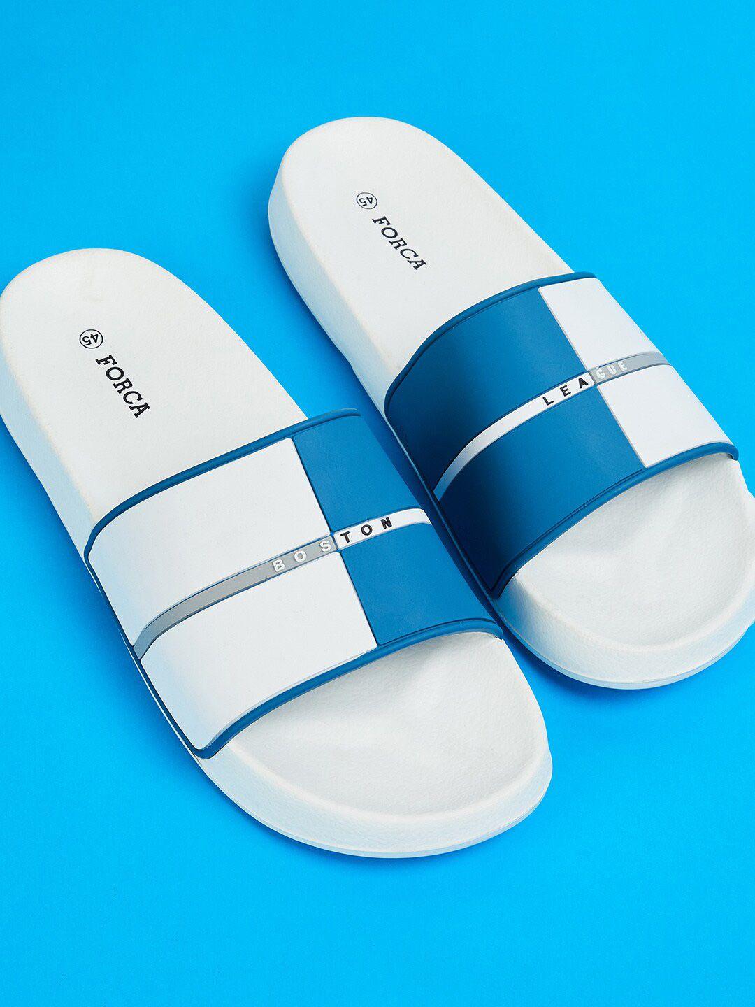 forca by lifestyle men colourblocked sliders