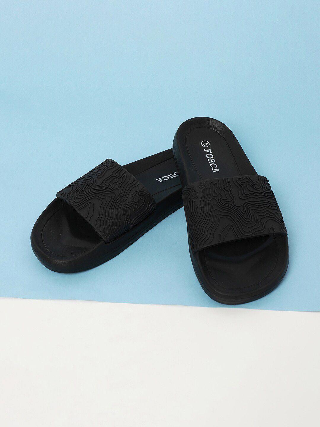 forca by lifestyle men patterned sliders