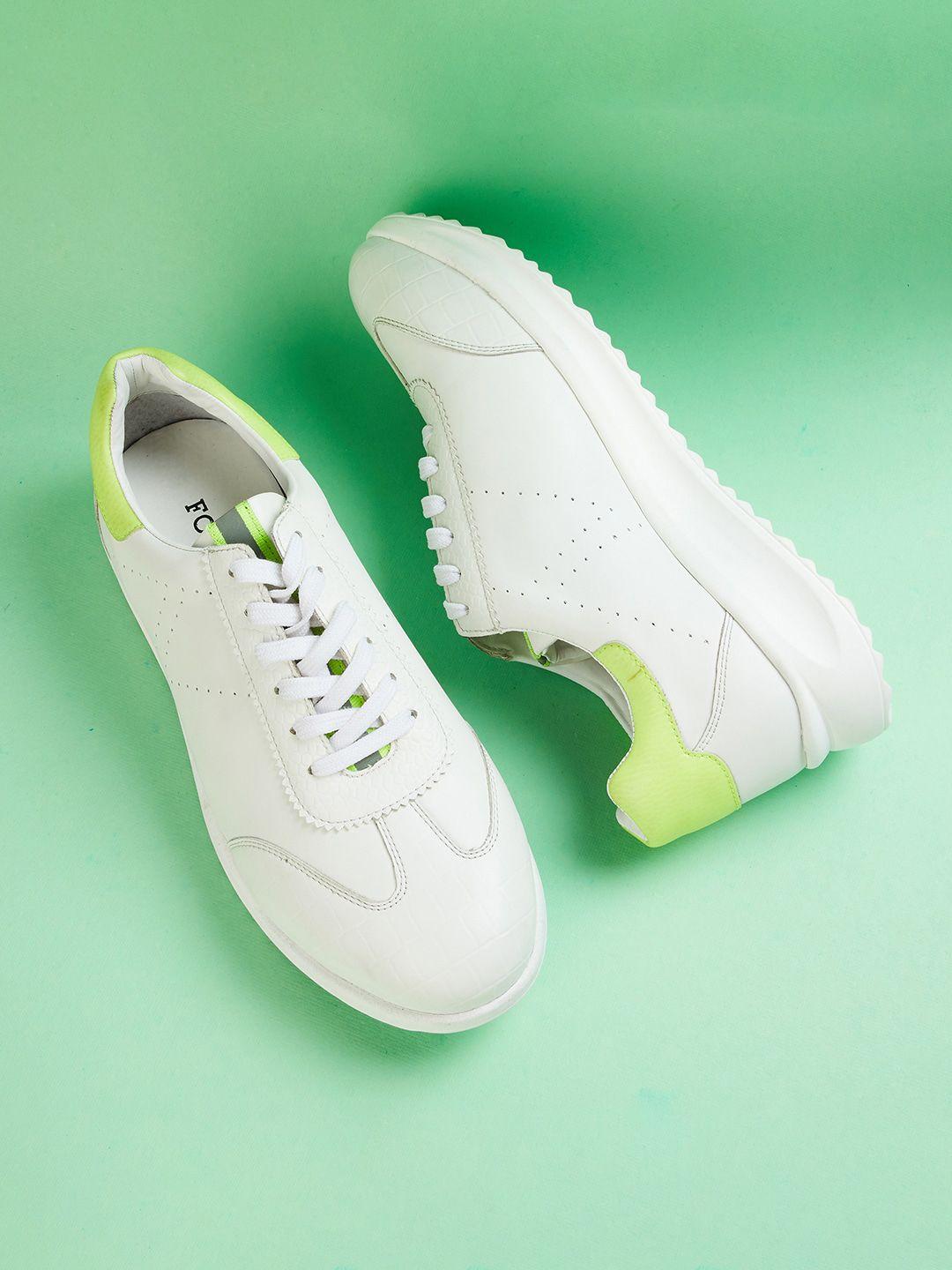 forca by lifestyle men white colourblocked  synthetic  sneakers