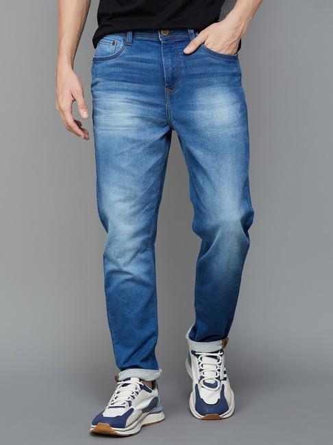 forca by lifestyle mid blue carrot fit jeans