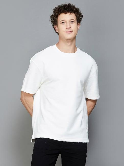 forca by lifestyle off white regular fit crew t-shirt