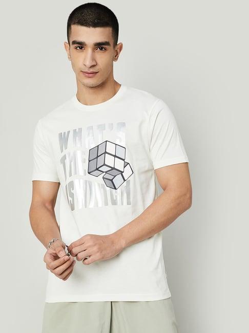 forca by lifestyle off white regular fit t-shirt