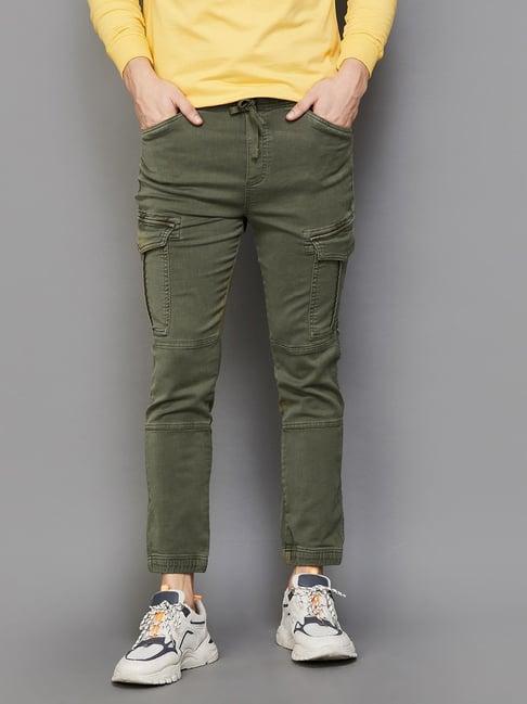 forca by lifestyle olive regular fit jogger pants