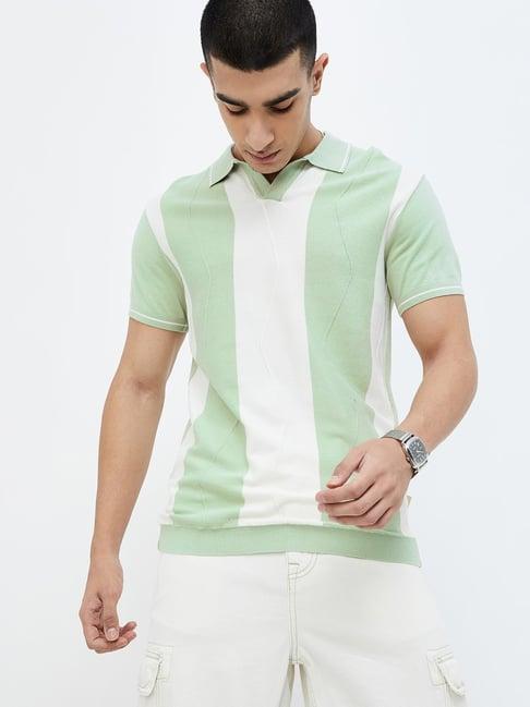forca by lifestyle sage green regular fit polo t-shirt