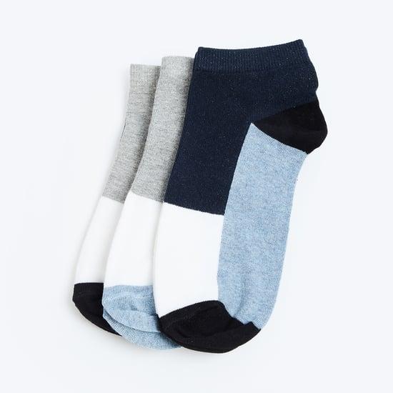 forca men colourblocked ankle-length socks - pack of 3